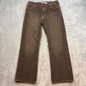 Y2K Old Navy Boot Cut Corduroy Jeans Brown Mens 32x30 Cotton Pants